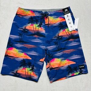 NEW Hurley Boardshorts Men's Sze 30‎ PHANTOM Quick Dry Stretch Sunset Colorful